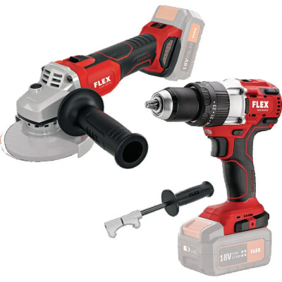 FLEX - PD 2G 18.0-EC FS55 & L 125 18.0-EC C Σετ Κρουστικό Δραπανοκατσάβιδο & Γωνιακός Τροχός 18V (2x5.0Ah) (516198)