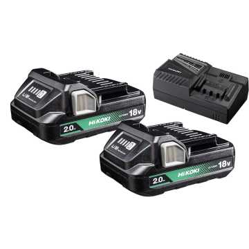 ΗΙΚΟΚΙ Σετ 2 μπαταριών BSL1820M, 1 φορτιστής UC18YFSL 18V 2,0 Ah BSL1820M UC18YFSLWFZ