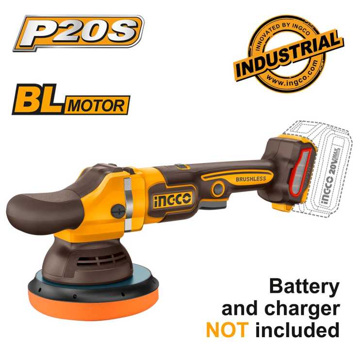 Ingco Στιλβωτής Αλοιφαδόρος Μπαταρίας 20V Li-Ion SOLO Φ 150mm APLI2015