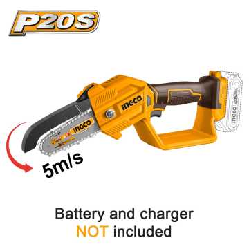 Ingco Μίνι Αλυσοπρίονο Μπαταρίας 20V Li-Ion με 5"/12.7cm Λάμα SOLO CGSLI2058 Ingco Μίνι Αλυσοπρίονο Μπαταρίας 20V Li-Ion με 5"/12.7cm Λάμα SOLO CGSLI2058