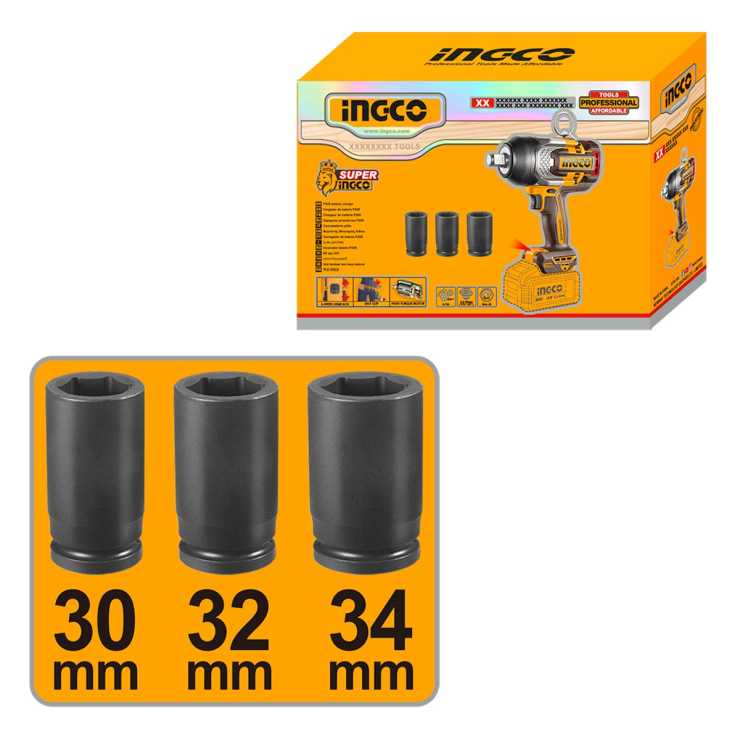Ingco Κρουστικό Μπουλονόκλειδο Μπαταρίας 20V Li-Ion SOLO 1750-2100Nm CIWLI201751