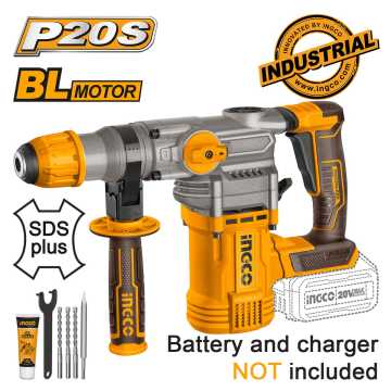 Ingco Πιστολέτο Περιστροφικό Κρουστικό Σκαπτικό Μπαταρίας 20V Li-Ion SOLO 4.5J CRHLI20288 Ingco Πιστολέτο Περιστροφικό Κρουστικό Σκαπτικό Μπαταρίας 20V Li-Ion SOLO 4.5J CRHLI20288