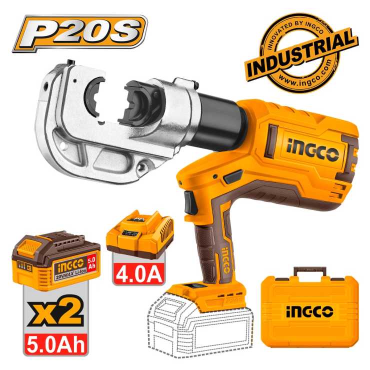 Ingco Υδραυλική Πρέσα Καλωδίων Μπαταρίας 20V Li-Ion CTLI2005