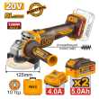 INGCO Γωνιακός Τροχός Μπαταρίας 125mm 20V Li-Ion 1200  CAGLI2120272E 