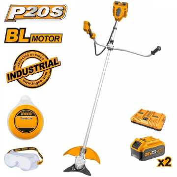 INGCO Θαμνοκοπτικό Μηχάνημα Μπαταρίας 2x20V Li-Ion CSTLI202522