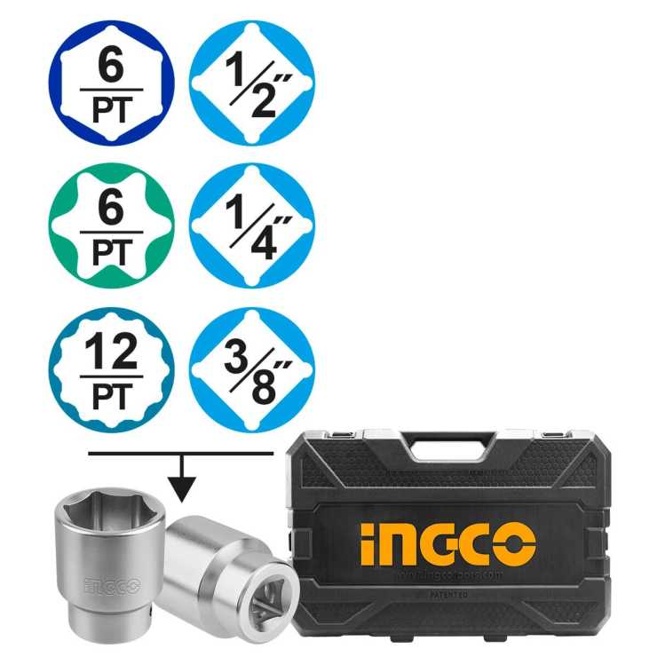 Ingco Σετ Εργαλεία Χειρός 142 τεμ. HKTHP21421