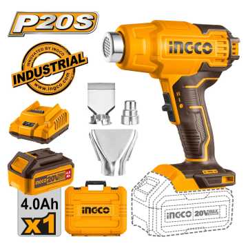 Ingco Πιστόλι Θερμού Αέρα Μπαταρίας 20V Li-Ion HGLI20025