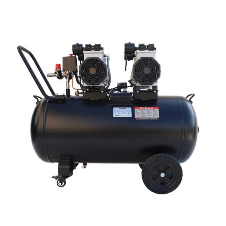 Zemek DOF1500x2-100 Αθόρυβος Αεροσυμπιεστής Χωρίς Λάδι με 2 Αντλίες 3.5HP 100Lt 8Bar 95000014