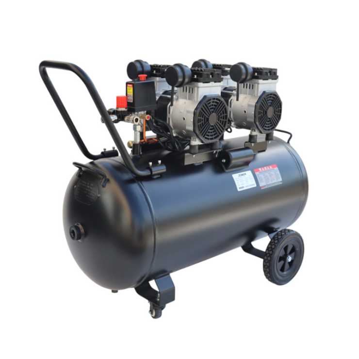 Zemek DOF1500x2-100 Αθόρυβος Αεροσυμπιεστής Χωρίς Λάδι με 2 Αντλίες 3.5HP 100Lt 8Bar 95000014