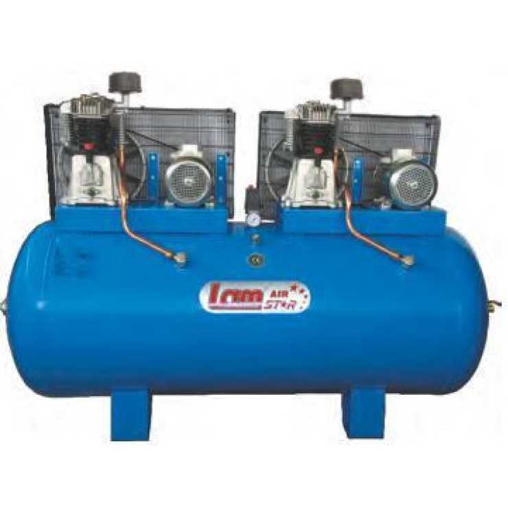 LAM Αεροσυμπιεστής 1000L 7.5+7.5HP - 1000/7.5+7.5F/AS