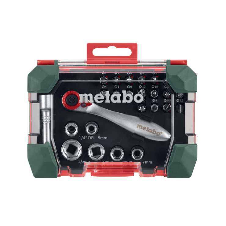 Metabo Σετ μύτες και καρυδάκια »Promoline« »SP« 26 τμχ. σε κασετίνα 626701000 Metabo Σετ μύτες και καρυδάκια »Promoline« »SP« 26 τμχ. σε κασετίνα 626701000