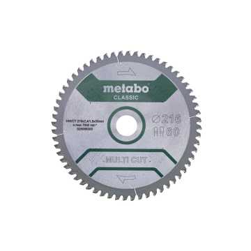 Metabo Πριονόδισκος “multi cut – classic”, 216×30, Z60 FZ/TZ, 5°αρν. /B 628655000 Metabo Πριονόδισκος “multi cut – classic”, 216×30, Z60 FZ/TZ, 5°αρν. /B 628655000