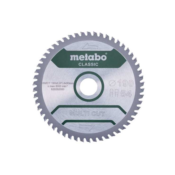 Metabo Πριονόδισκος “multi cut – classic”, 190×30 Z54 FZ/TZ 5° /B 628663000 Metabo Πριονόδισκος “multi cut – classic”, 190×30 Z54 FZ/TZ 5° /B 628663000