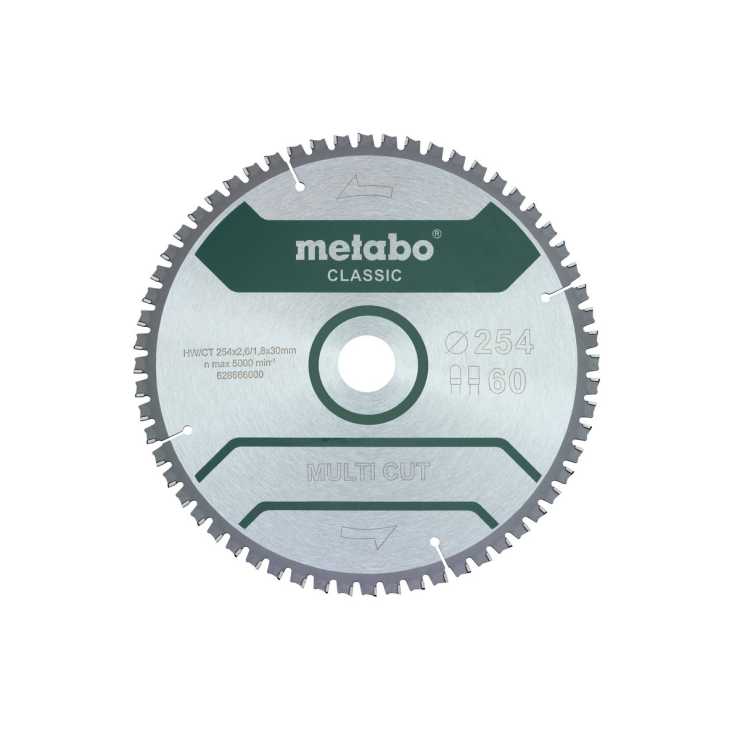 Metabo Πριονόδισκος “multi cut – classic”, 254×30 Z60 FZ/TZ 5°αρν /B 628666000 Metabo Πριονόδισκος “multi cut – classic”, 254×30 Z60 FZ/TZ 5°αρν /B 628666000