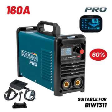 BORMANN Pro BIW1760 Ηλεκτροκόλληση Inverter,Synergic,Απόδοση 160Α/60%,Μεγ.Ηλεκτρόδιο 4mm 061960