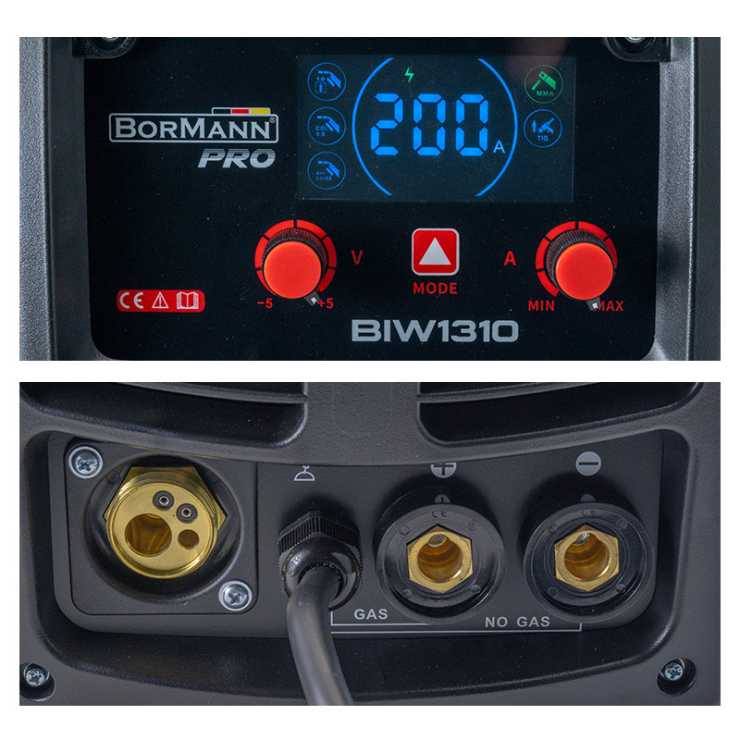BORMANN Pro BIW1310 Ηλεκτροκόλληση MIG/MMA 200A,Gas/Νο Gas,1/3/5Kg (0,6-1mm) 061991