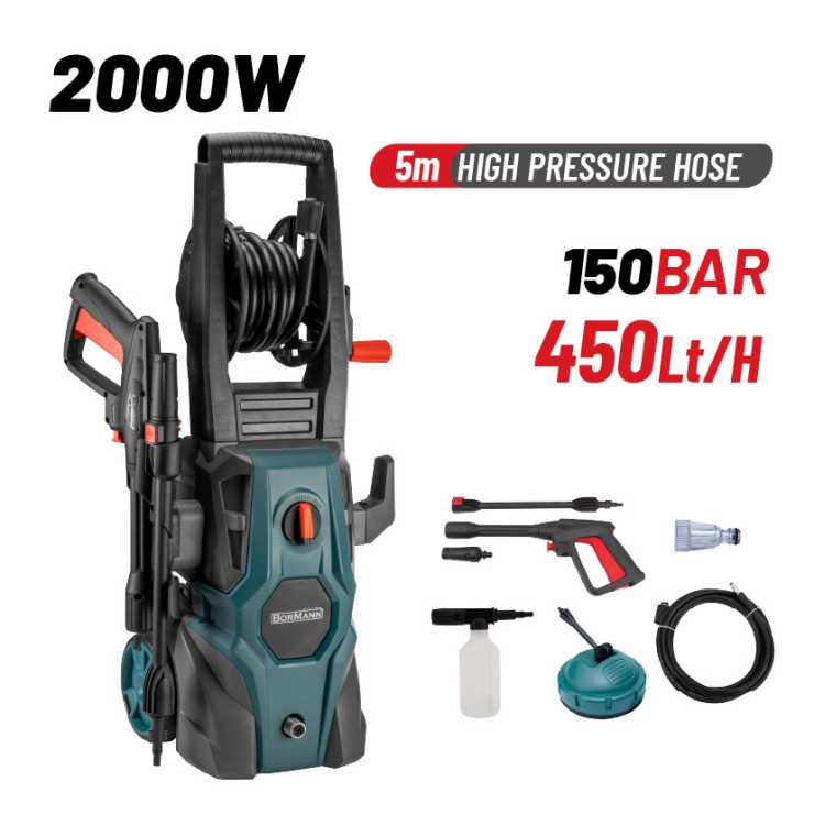 BORMANN BPW2620 Πλυστικό Υψηλής Πίεσης,2000W,150bar,450L/h 069638