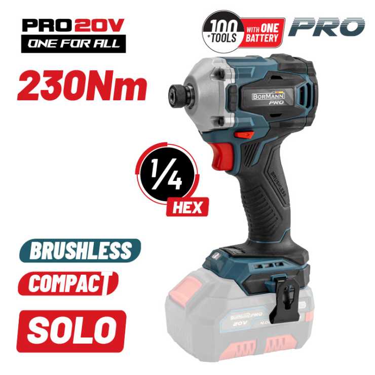 BORMANN Pro BBP5153 Παλμικό Κατσαβίδι Compact,Brushless 20V SOLO 070467