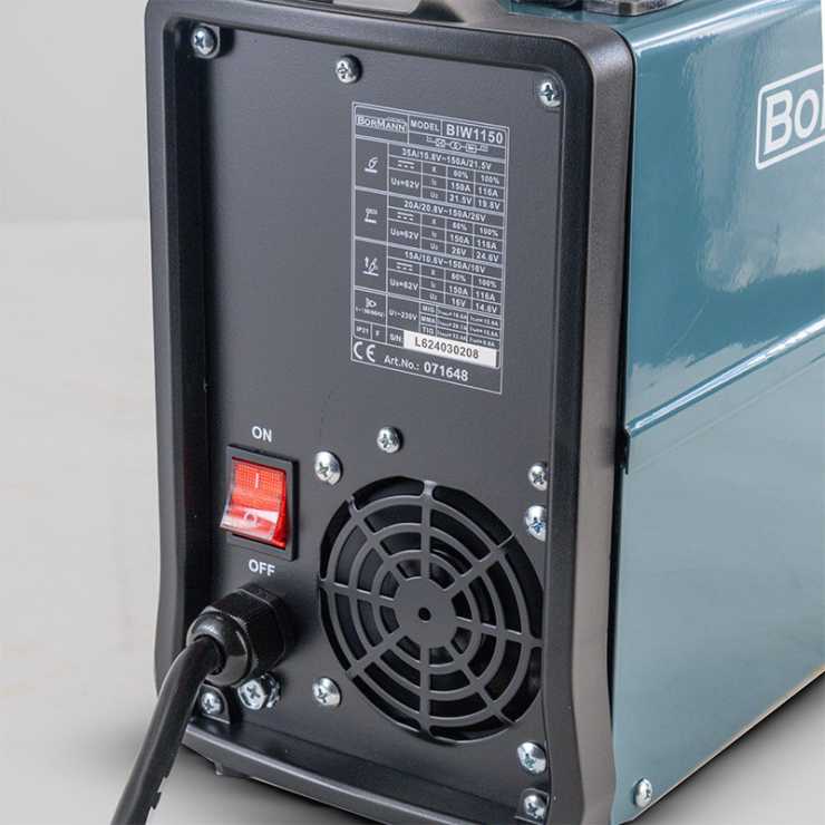 BORMANN Pro BIW1150 Ηλεκτροκόλληση MIG/MAG/TIG/MMA 150A,60%,No gas,450gr/1000gr Κουλούρα (0,8-1,0mm) 071648