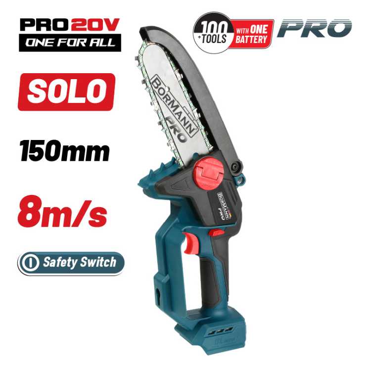 BORMANN Pro BBP3990 Κλαδευτικό Αλυσοπρίονο Μπαταρίας 20V Brushless με Αντλία Λαδιού, SOLO 077787