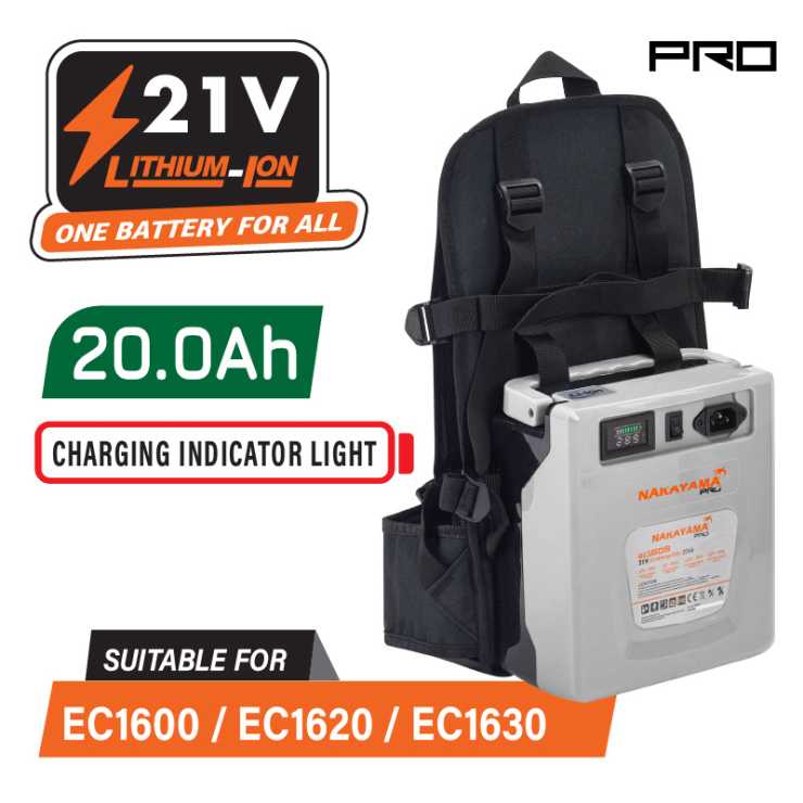 NAKAYAMA Pro EC1608 Μπαταρία 21V,20Ah για EC1600, EC1620, EC1630 078074