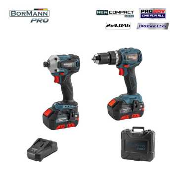Bormann pro BBP5003 Σετ Δραπ/βιδο Κρουστικό Compact Brushless 20V & Παλμικό Κατσαβίδι & X2 Μπαταρίες 078661 Bormann pro BBP5003 Σετ Δραπ/βιδο Κρουστικό Compact Brushless 20V & Παλμικό Κατσαβίδι & X2 Μπαταρίες 078661