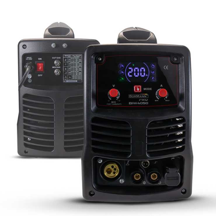 BORMANN Pro BIW4050 ΠΟΛΥΣΥΓΚΟΛΛΗΤΗΣ/ΚΟΦΤΗΣ 4 ΣΕ 1 (PLASMA CUTTER, MIG, TIG, MMA) 15-200Α/20-40Α, 60% 079323