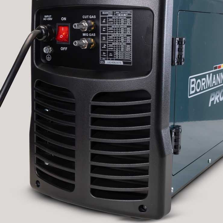 BORMANN Pro BIW4050 ΠΟΛΥΣΥΓΚΟΛΛΗΤΗΣ/ΚΟΦΤΗΣ 4 ΣΕ 1 (PLASMA CUTTER, MIG, TIG, MMA) 15-200Α/20-40Α, 60% 079323