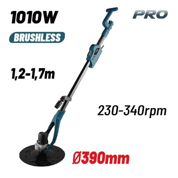 BORMANN Pro BCG1490 Λειαντήρας Σοβά με Προέκταση (Τηλεσκοπικός),1010W,Φ390mm,Ρυθμιζόμενος 230-340rpm 080534