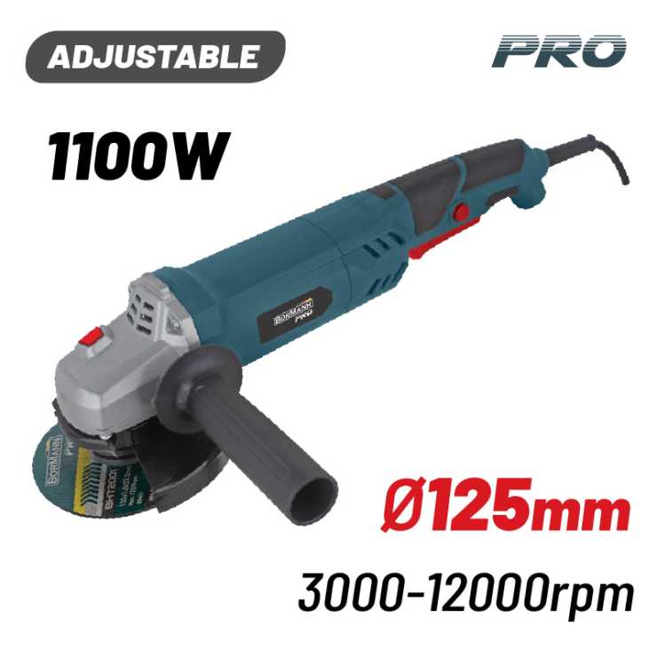 BORMANN Pro BAG1105 Τροχός Ρυθμιζόμενος 1100W,Φ125mm,3000-12000rpm 082644