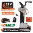 NAKAYAMA Pro EC1440 Ψαλίδι Κλάδου Μπαταρίας 21V, Brushless, Προοδευτική Κοπή 0-15mm/0-40mm, 0.9kg 082910