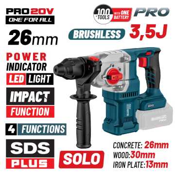 BORMANN Pro BBP5315 Πνευματικό Σκαπτικό Μπαταρίας SDS-PLUS,Brushless 250V,3.5J,0-1150rpm,SOLO 083016 BORMANN Pro BBP5315 Πνευματικό Σκαπτικό Μπαταρίας SDS-PLUS,Brushless 250V,3.5J,0-1150rpm,SOLO 083016
