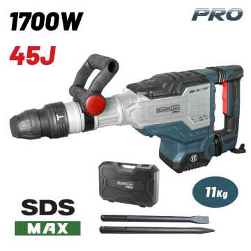 BORMANN Pro BDH3250 Κατεδαφιστικό Πιστολέτο SDS-MAX,1700W,45J,200-2100bpm & Βαλίτσα με Καλέμι-Βελόνι 083498