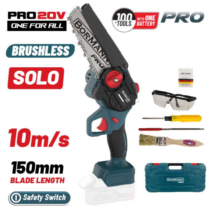 BORMANN Pro BBP3917C Κλαδευτικό Αλυσοπρίονο Μπαταρίας 20V,Brushless,Λάμα 15cm,1kg 083559