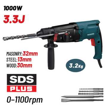 BORMANN BPH3015 Σκαπτικό Περιστροφικό Πιστολέτο SDS-PLUS 1000W,3.3J,0-1100rpm & Βαλίτσα 083856 BORMANN BPH3015 Σκαπτικό Περιστροφικό Πιστολέτο SDS-PLUS 1000W,3.3J,0-1100rpm & Βαλίτσα 083856