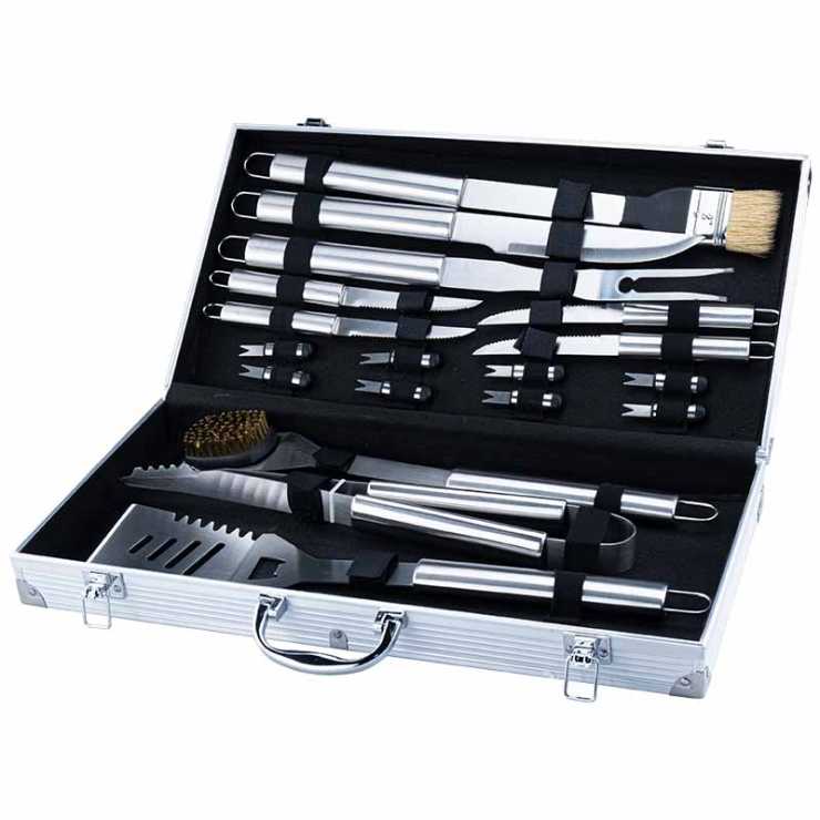 BORMANN Elite BBQ1015 Εργαλεία BBQ Σετ 16τμχ Inox Βαλίτσα 033349