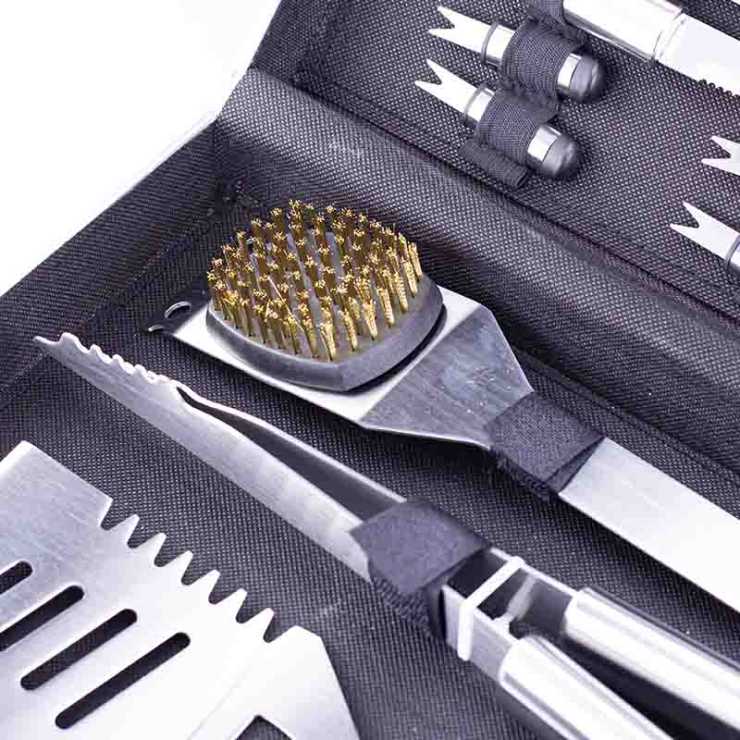 BORMANN Elite BBQ1015 Εργαλεία BBQ Σετ 16τμχ Inox Βαλίτσα 033349