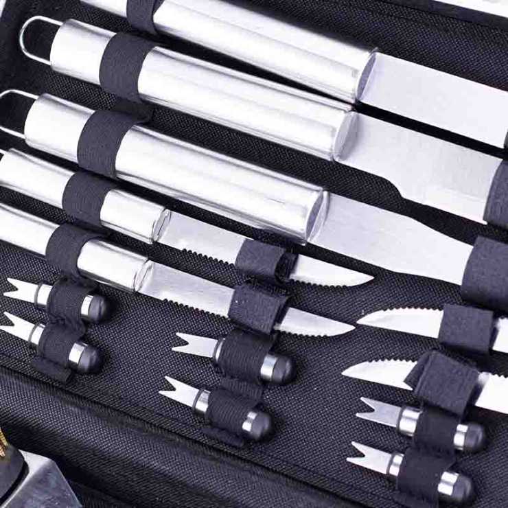 BORMANN Elite BBQ1015 Εργαλεία BBQ Σετ 16τμχ Inox Βαλίτσα 033349