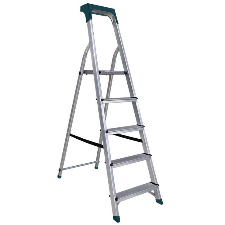 BORMANN Pro BHL9005 Σκάλα Αλουμινίου 4+1 Σκαλιά, Με Θήκη Εργαλείων 044765