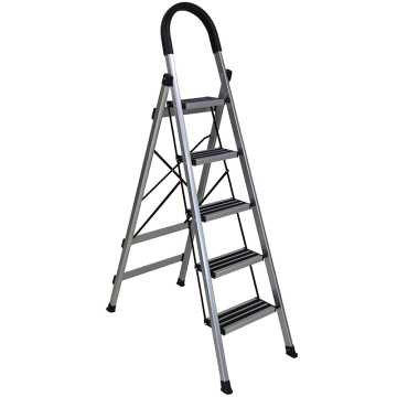 BORMANN BHL7035 Σκάλα Αλουμινίου Οικιακής Χρήσης 4+1 Σκαλιά, Αντιολισθητική 069973