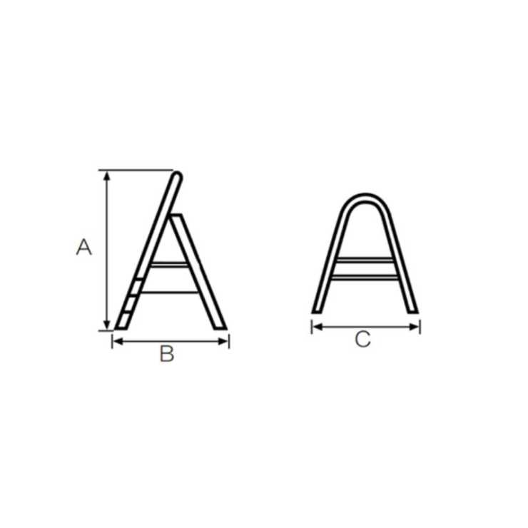 BORMANN BHL7035 Σκάλα Αλουμινίου Οικιακής Χρήσης 4+1 Σκαλιά, Αντιολισθητική 069973