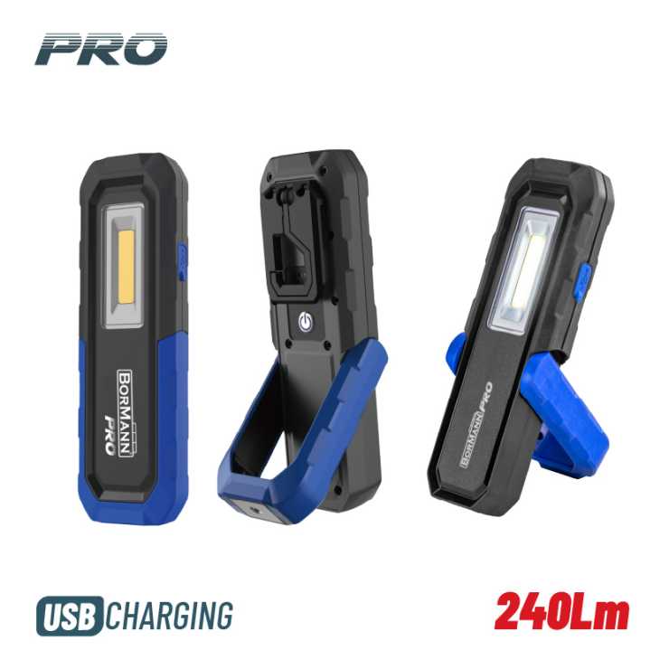 BORMANN Pro BPR6054 Φακός Επαναφορτιζόμενος 240Lm,Αδιάβροχος 072386