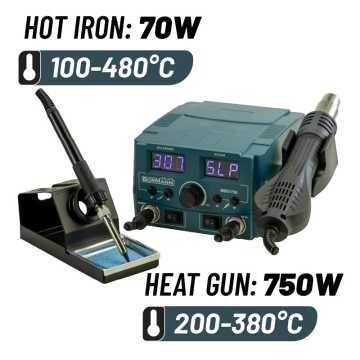 BORMANN BSG1750 Σταθμός Κόλλησης 750W με Ρύθμιση Θερμοκρασίας 100°C-480°C 075387