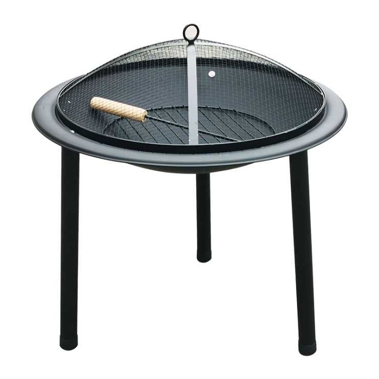 BORMANN Elite BFT6001 Tζάκι Εξωτερικού Χώρου με μεταλλικά Πόδια και Προστατευτικό Πλέγμα, Μαύρο 077978