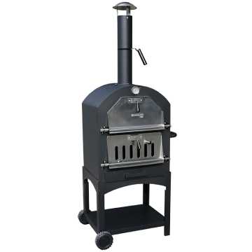 BORMANN Elite BBQ1960 Παραδοσιακός Ξυλόφουρνος/Φούρνος Πίτσας 34.5x50cm,με Ρόδες & Αποθηκευτικό Χώρο 079989