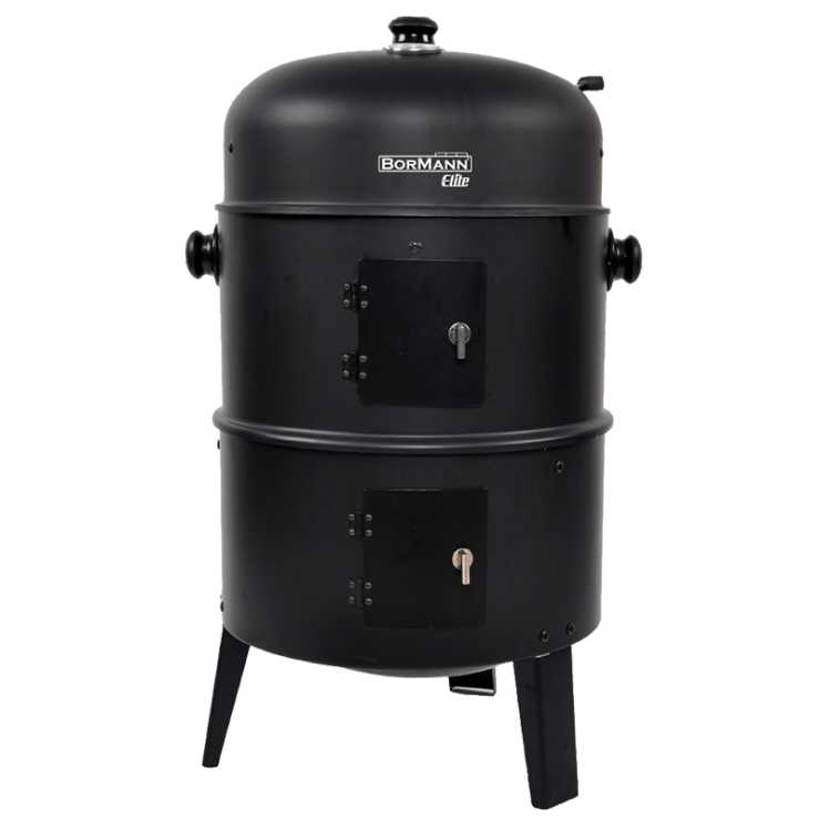 BORMANN Elite BBQ1970 Ψησταριά Κάρβουνου/Καπνιστήριο 2 σε 1 με Ρόδες 079996