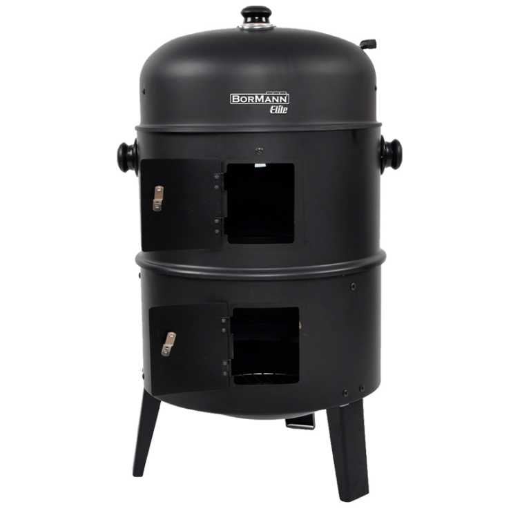 BORMANN Elite BBQ1970 Ψησταριά Κάρβουνου/Καπνιστήριο 2 σε 1 με Ρόδες 079996