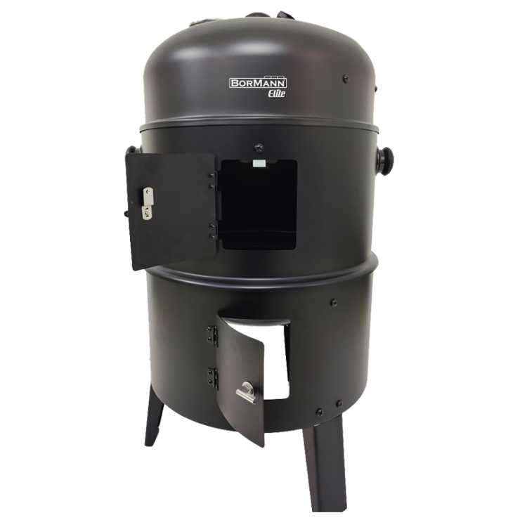 BORMANN Elite BBQ1970 Ψησταριά Κάρβουνου/Καπνιστήριο 2 σε 1 με Ρόδες 079996