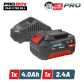 BORMANN Pro BBP9940 Starter Kit 20V, Μπαταρία 4.0Ah & Φορτιστής 2.4Α 082224