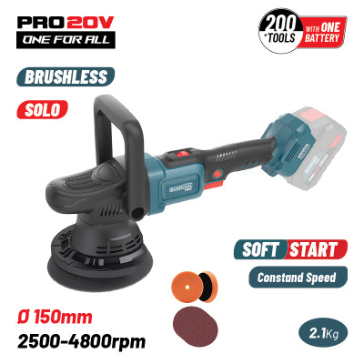 BORMANN Pro BBP5345 Αλοιφαδόρος Ρυθμιζόμενος Brushless Μπαταρίας 20V,Li-Ion,150mm,2500-4800rpm,SOLO 084471